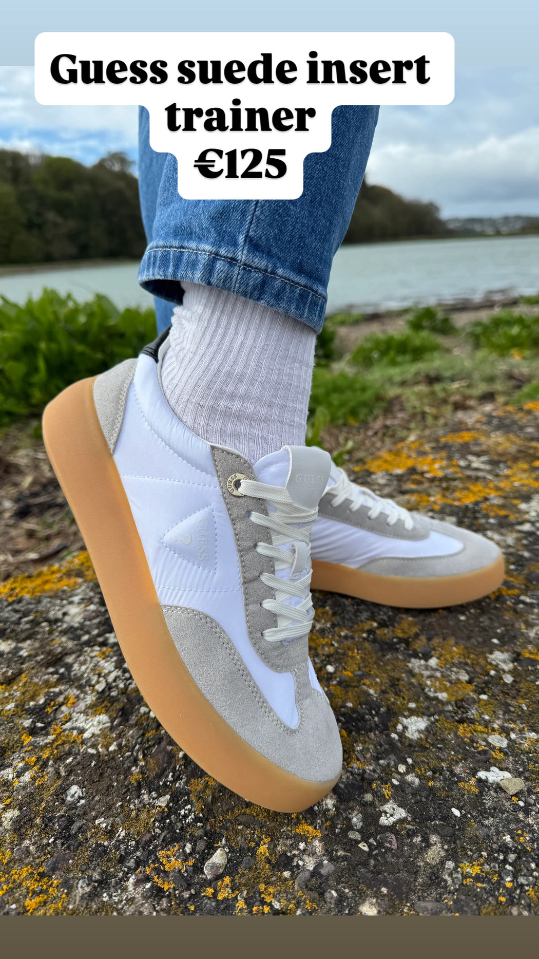 Guess suede insert trainer