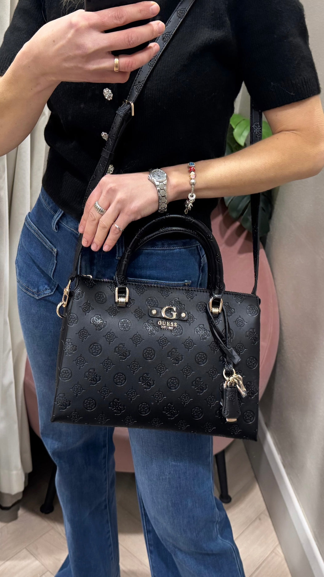 Guess black logo bag pd760206