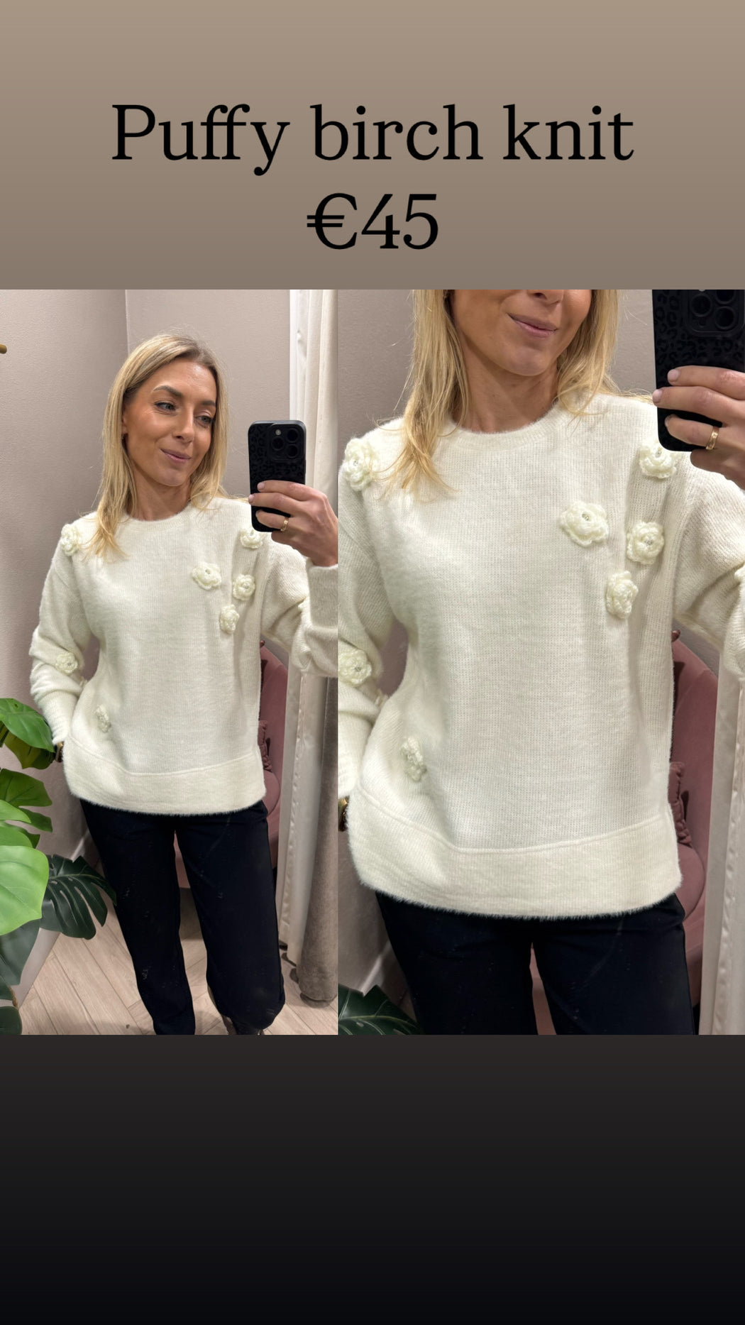 Puffy birch knit