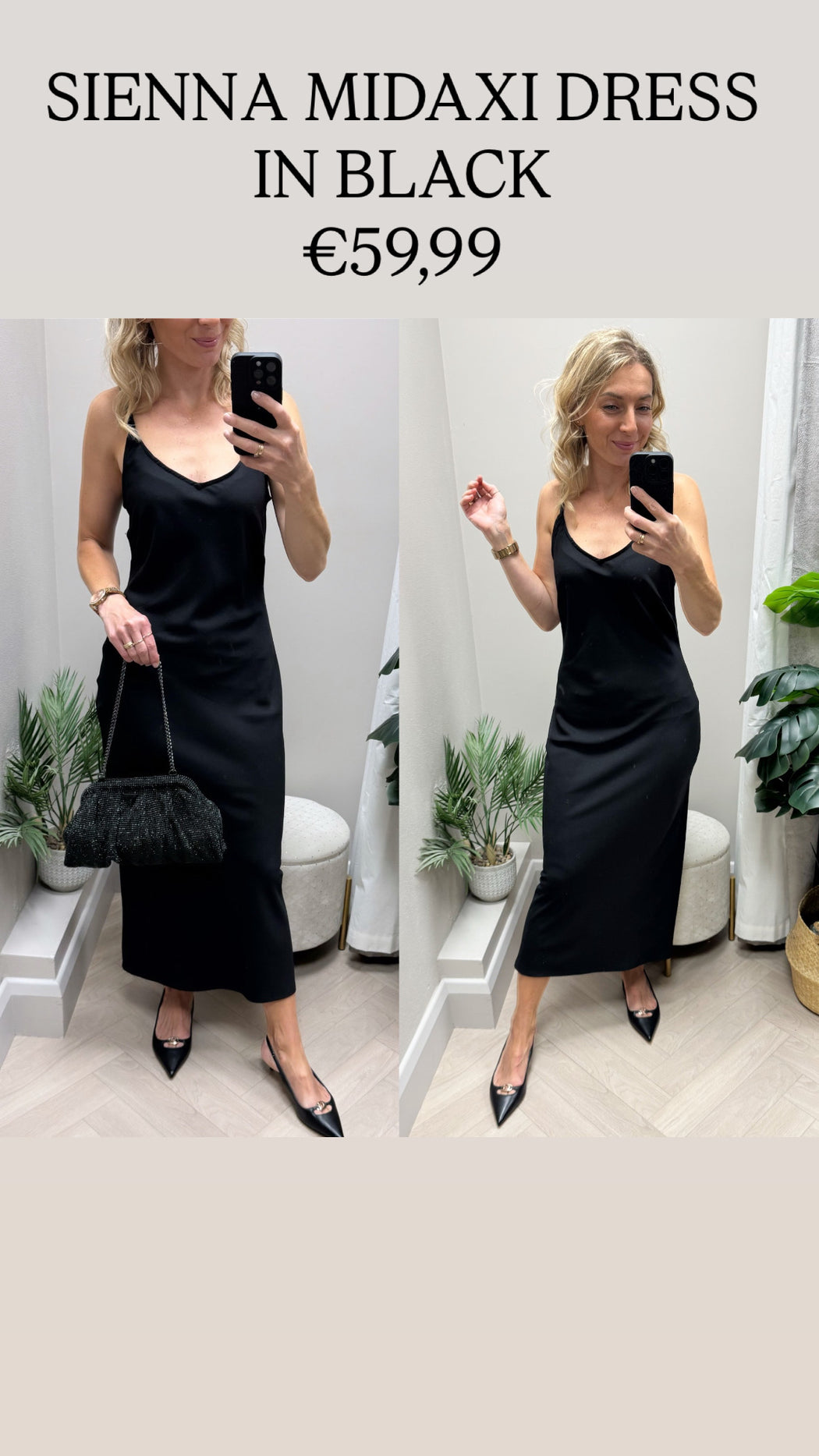 SIENNA MIDAXI DRESS IN BLACK