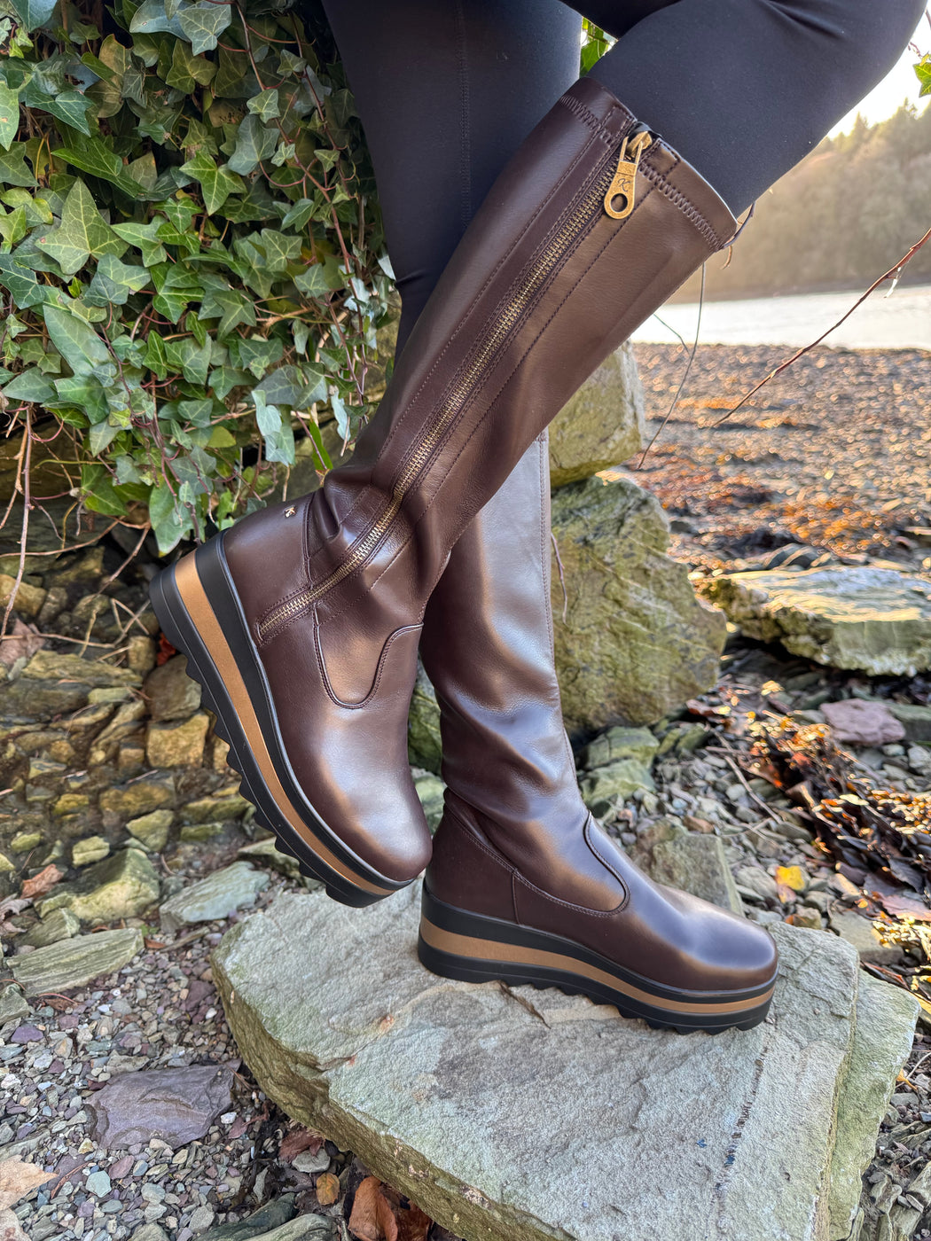 Bildale Chocolate Wedge Boots