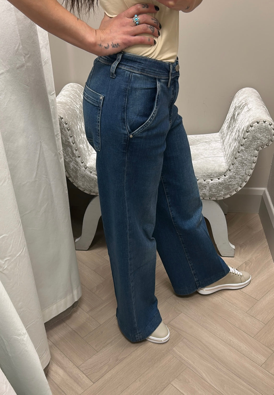 Guess wide leg flare jeans W5RA1LD5L73