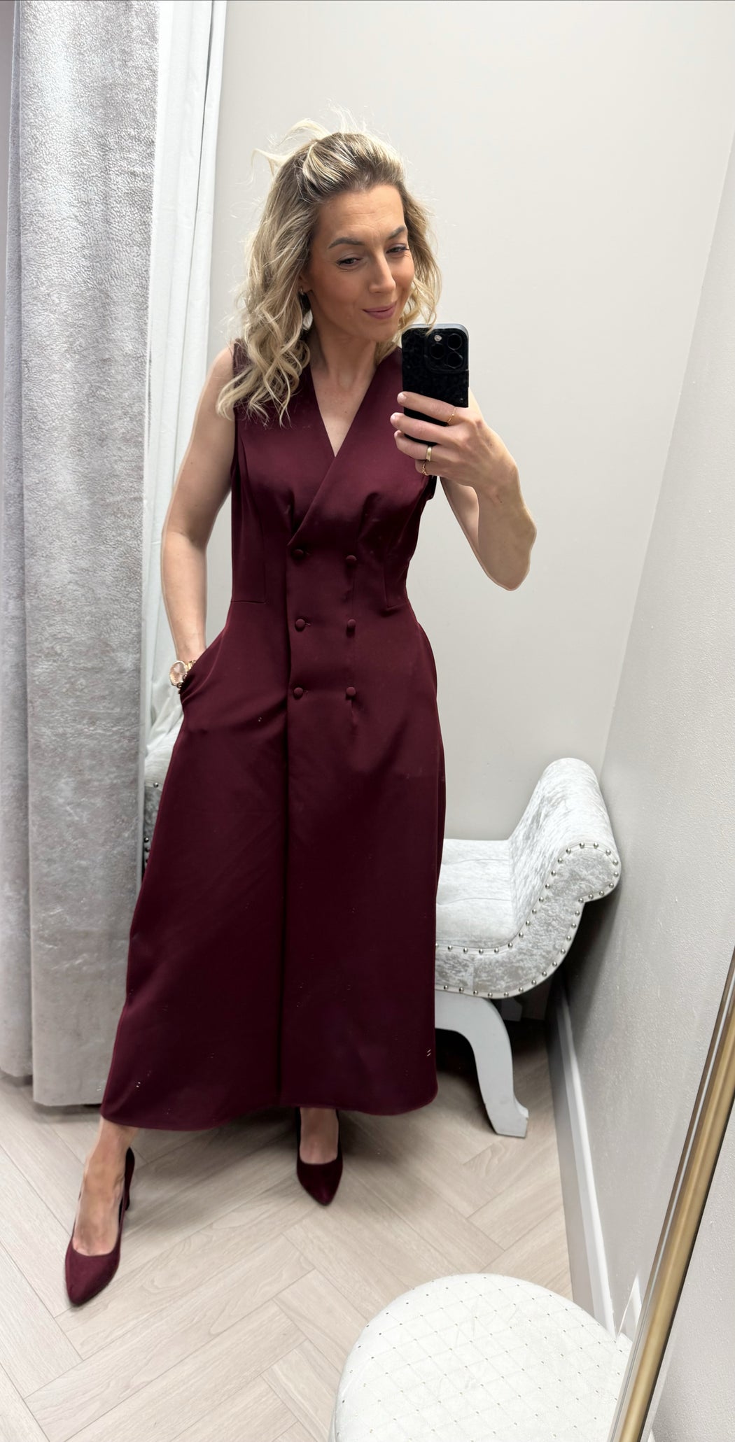 Hazel Tailored Sleevless Midi Dress