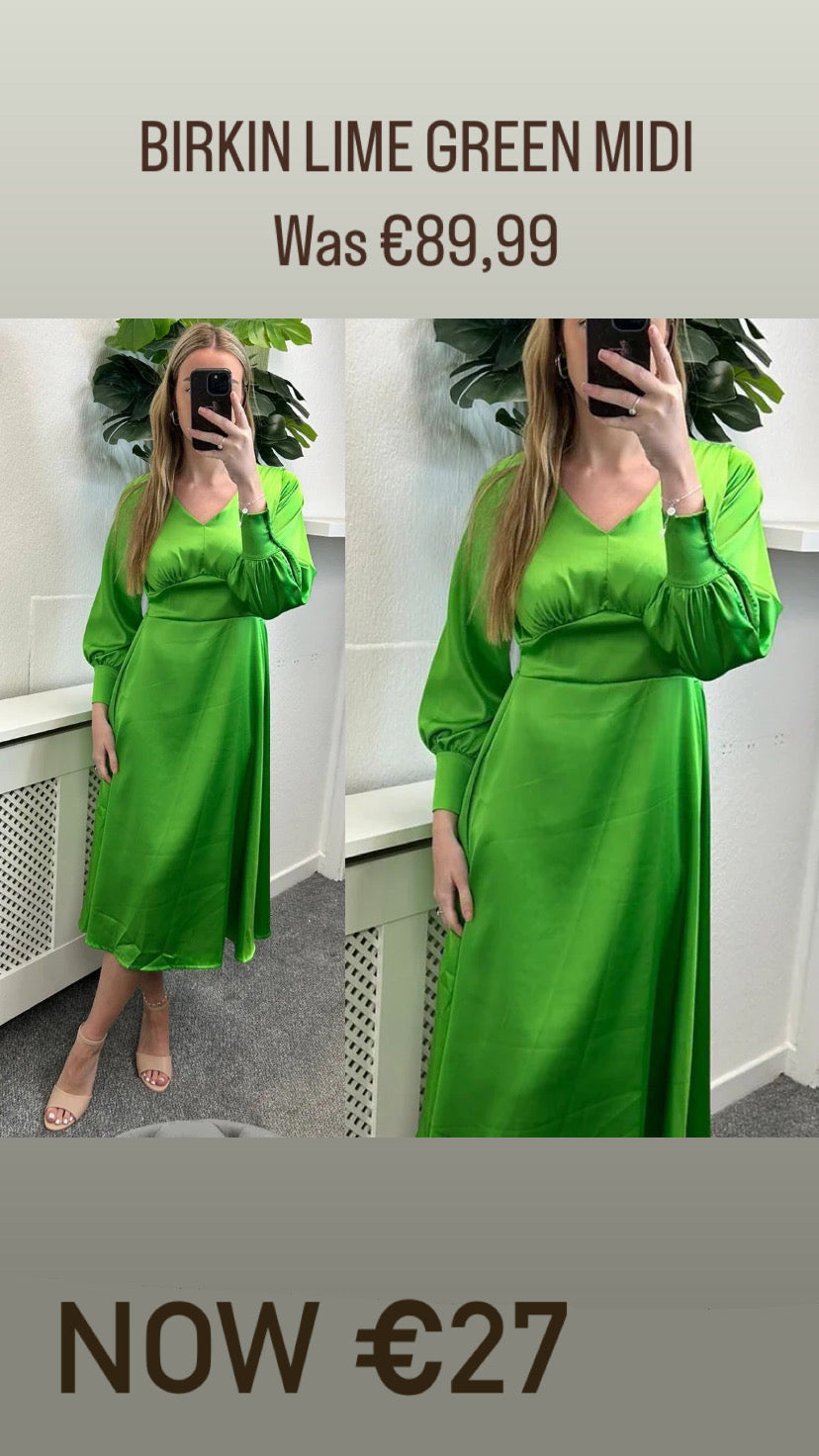 BIRKIN LIME GREEN MIDI