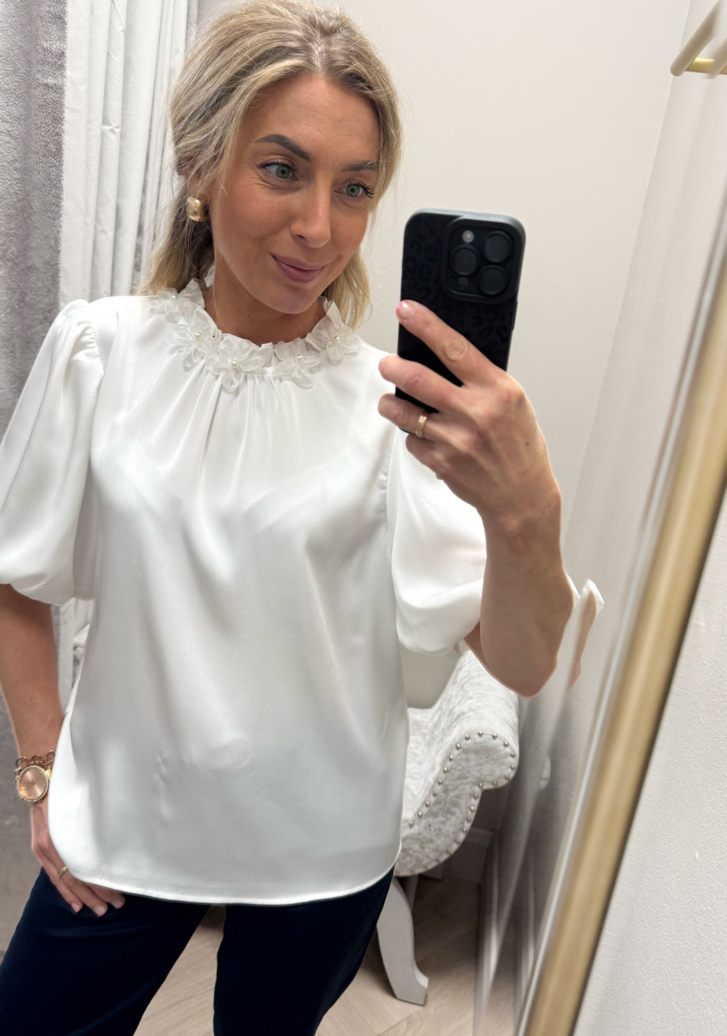 Elsie white top