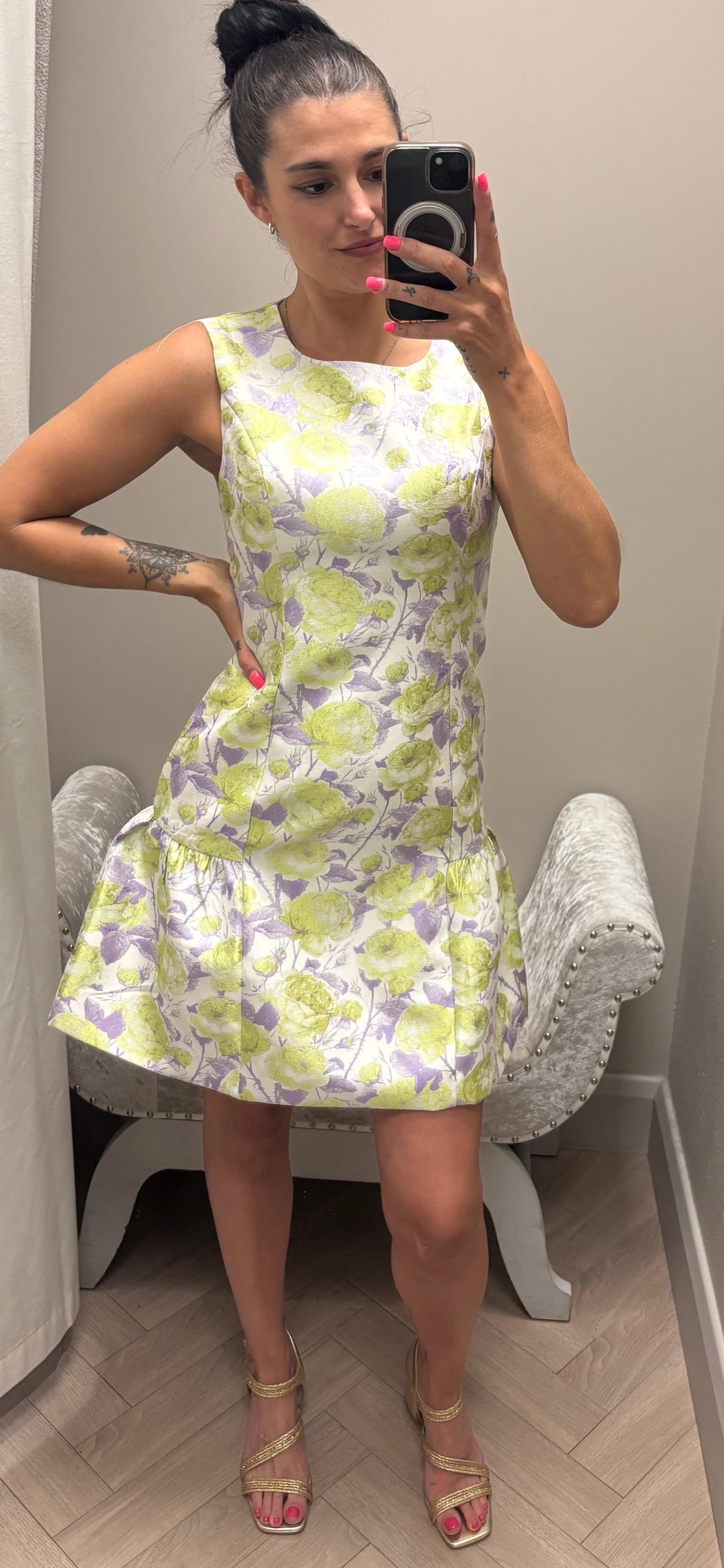 Kandice lilac green dress