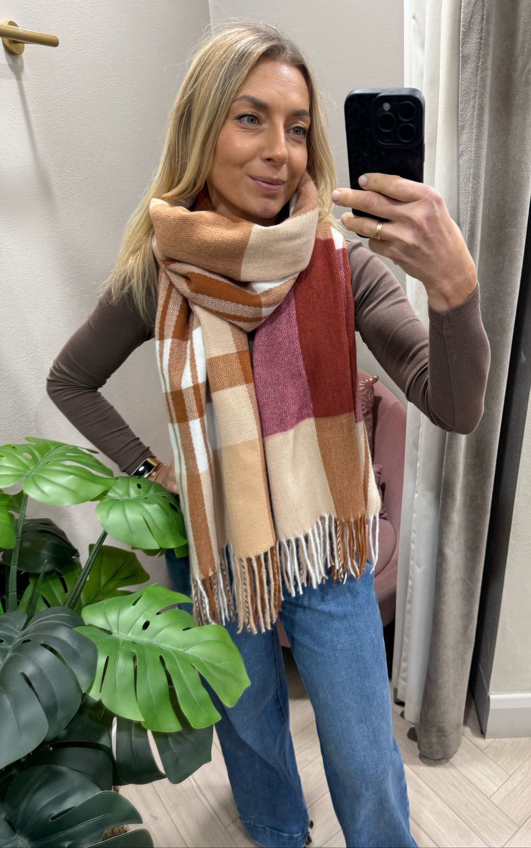Olivia rust multi scarf