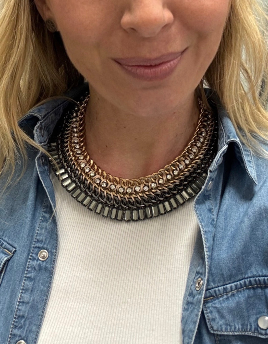 Guess Irene  wide multi chainchoker