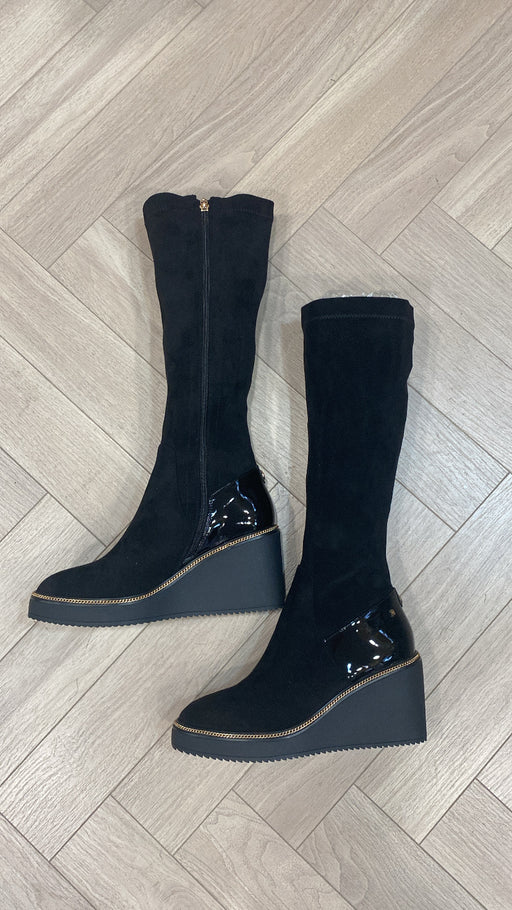 Cailedon schwarz black wedge  boots