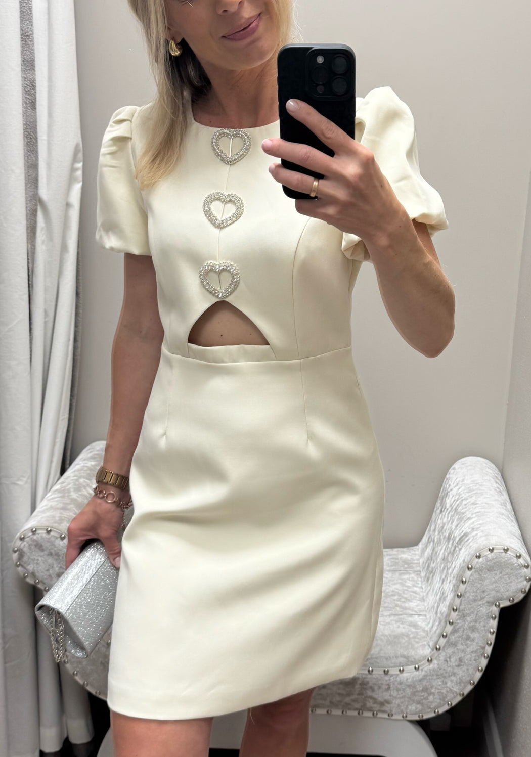 Cassie ivory heart dress