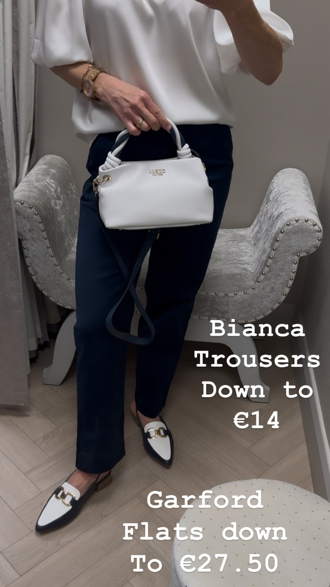 Bianca navy trousers