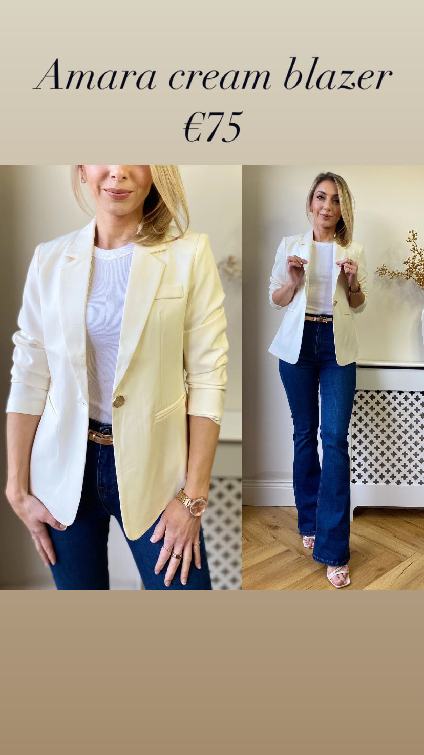 Amara cream blazer