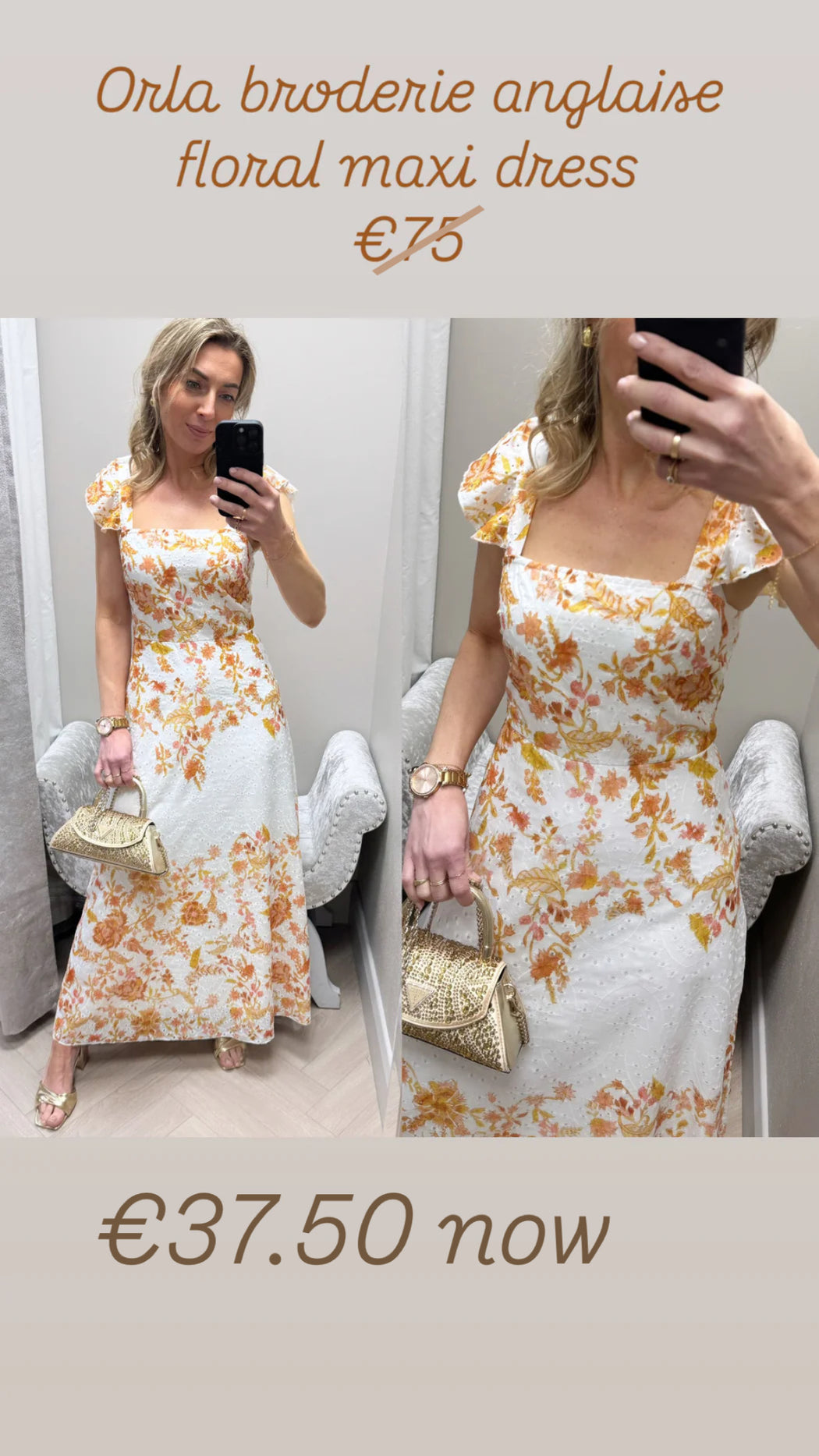 Orla broderie anglaise floral maxi dress