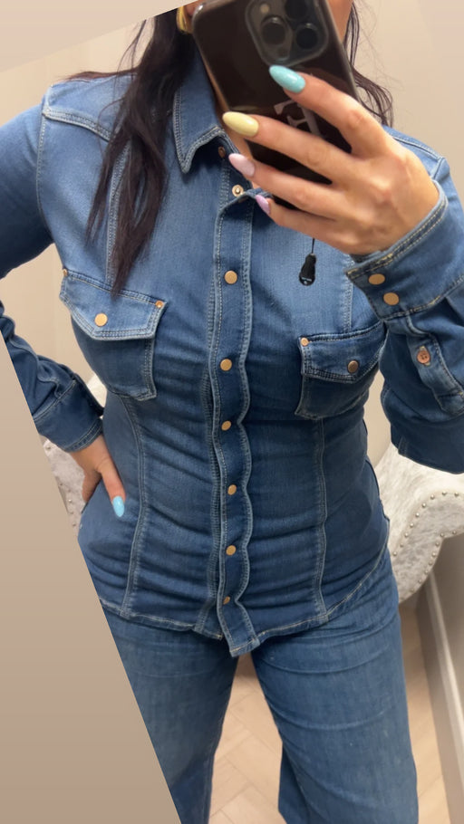 Guess kalima denim shirt w5yh63d06781
