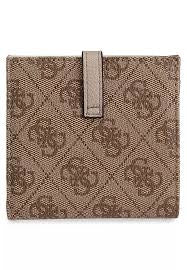Guess latte logo laurel mini wallet