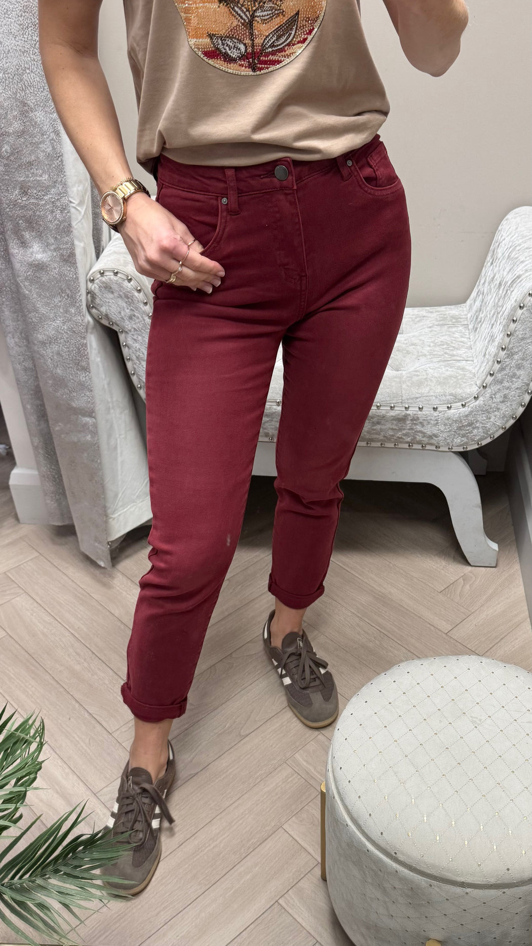 Toxic wine boyfriend fit jeans