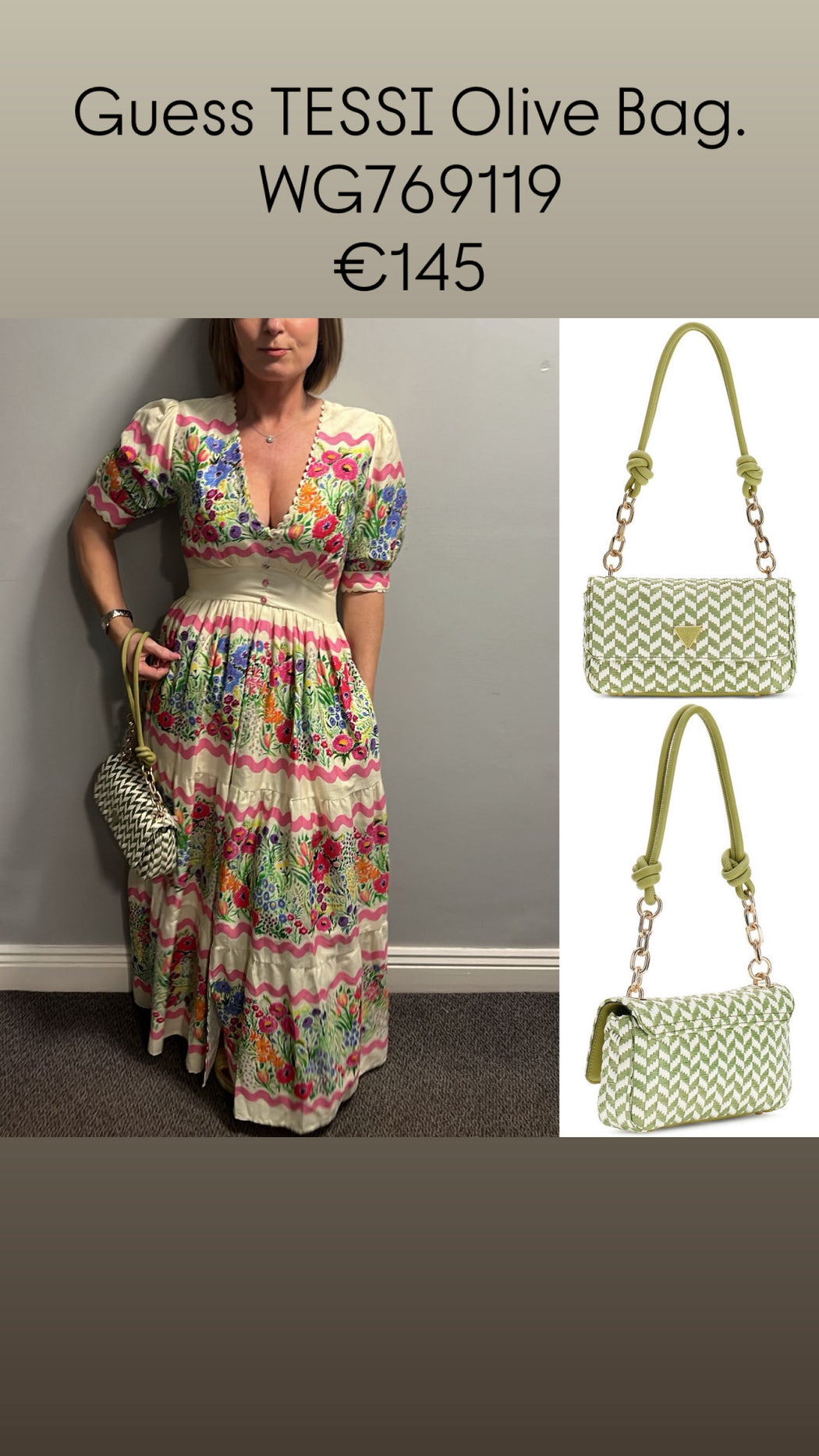 Guess TESSI Olive Bag. WG769119
