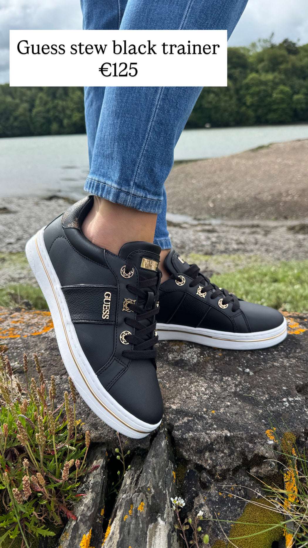 Guess stew black trainer