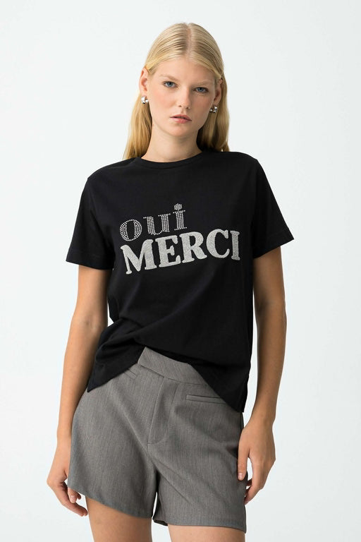 bold black tee