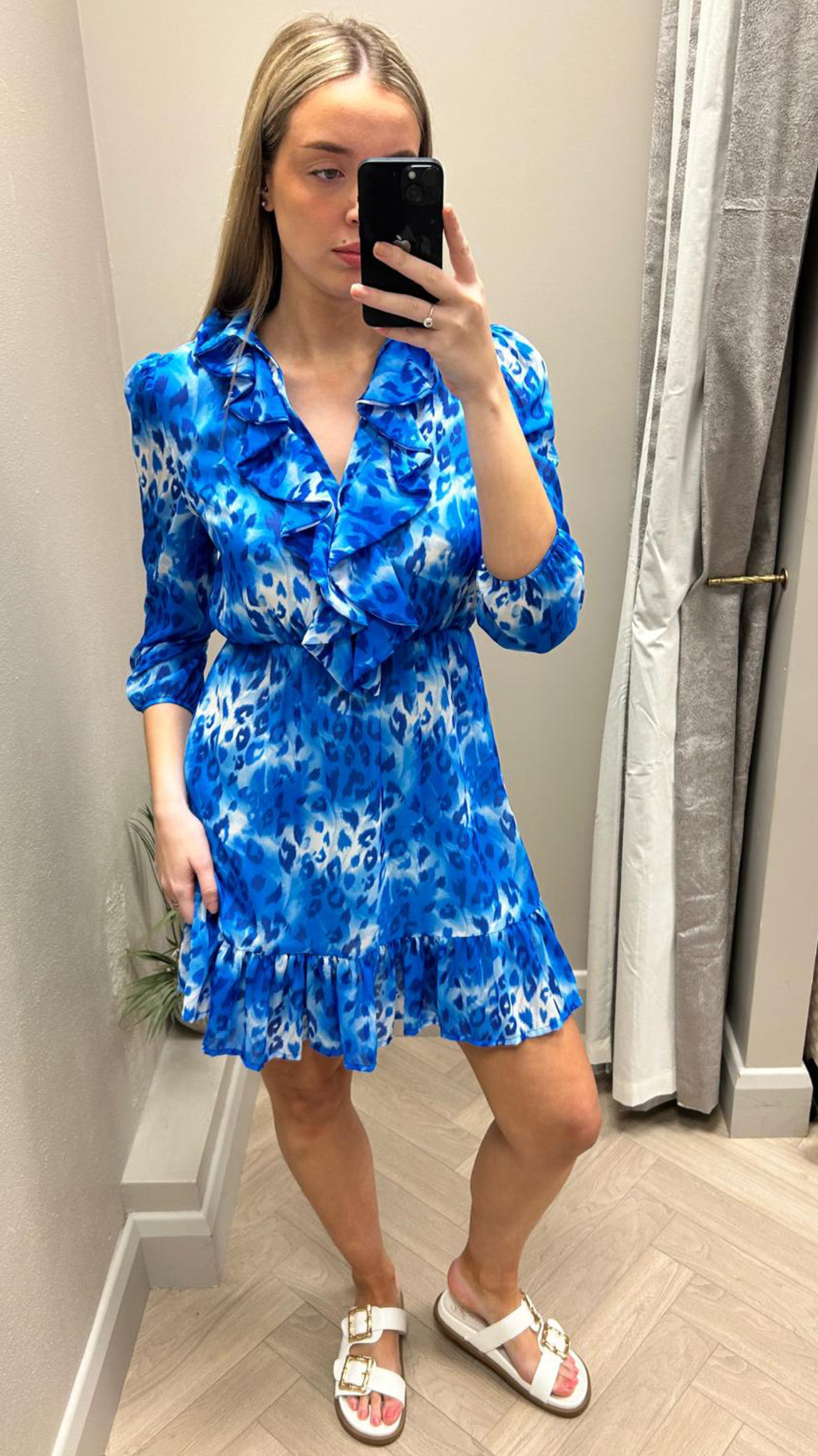 VICKY BLUE  MINI DRESS