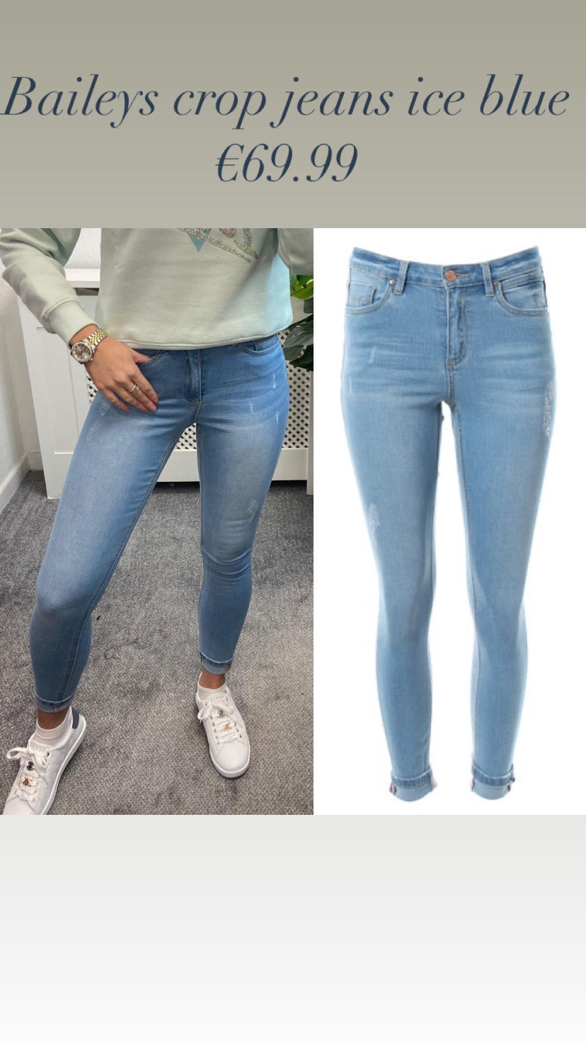 Baileys crop jeans ice blue