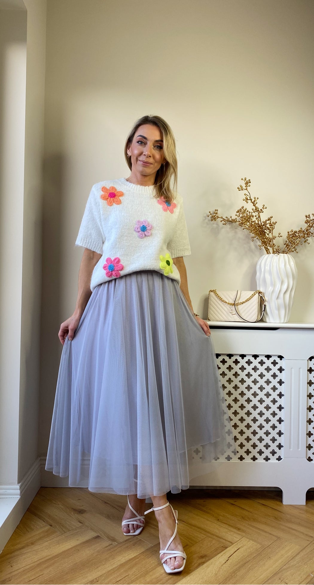 Grey tulle skirt