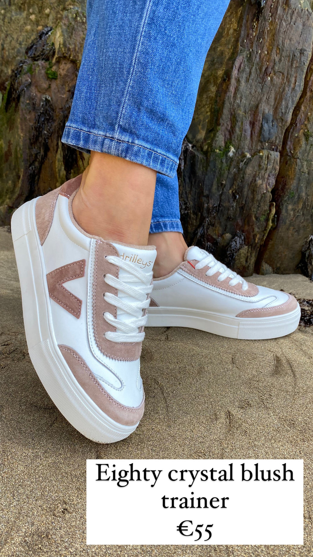 Eighty crystal blush trainer