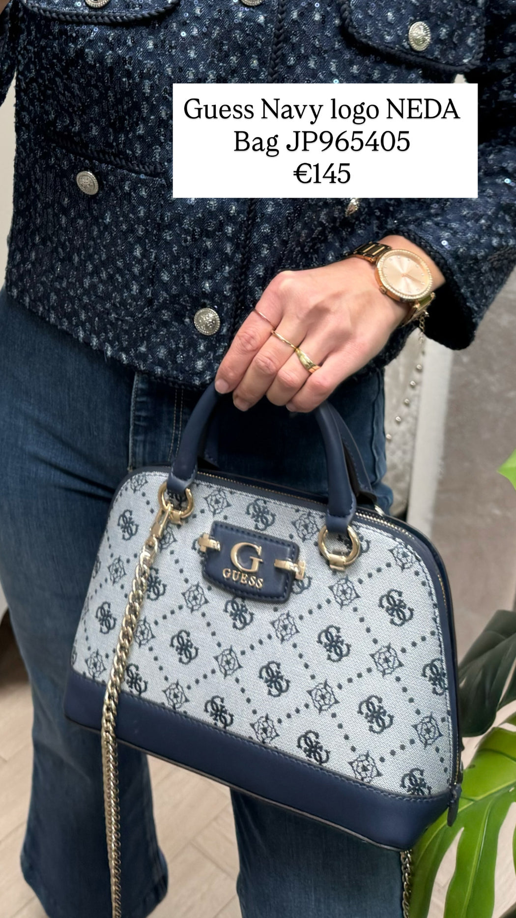 Guess Navy logo NEDA Bag JP965405