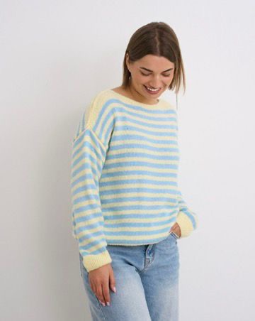 Lisa blue/yellow striped jumper