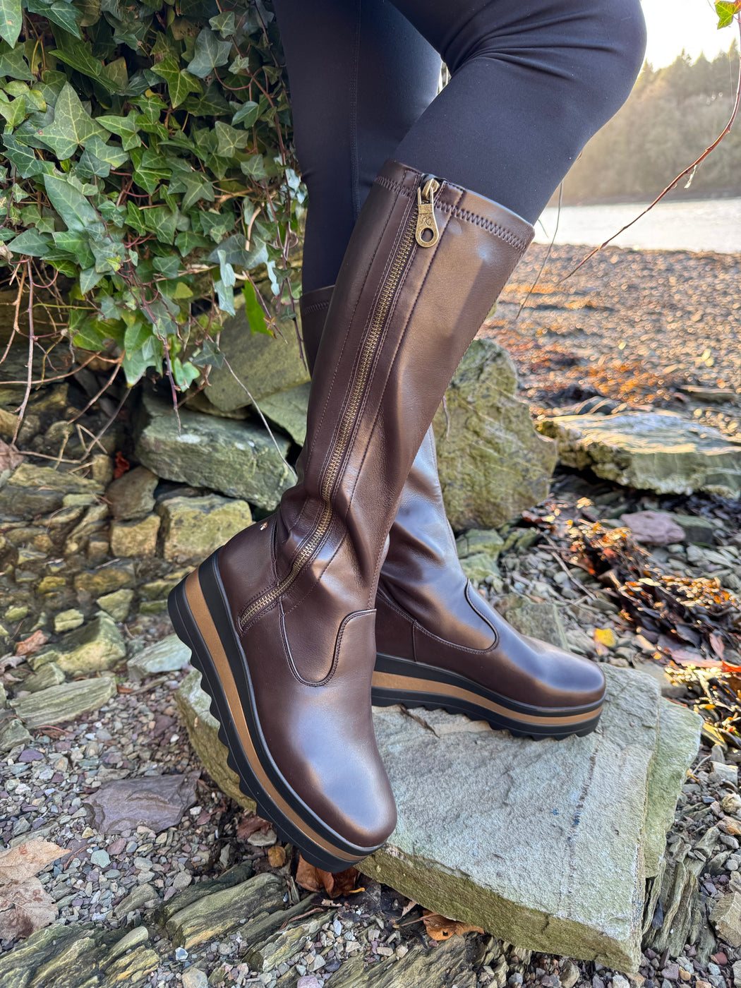 Bildale Chocolate Wedge Boots