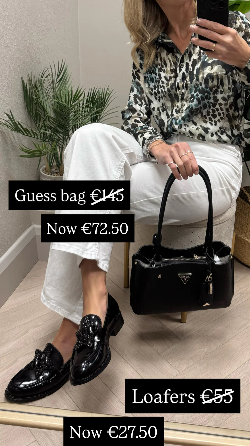 Guess black meridan shoulder bag