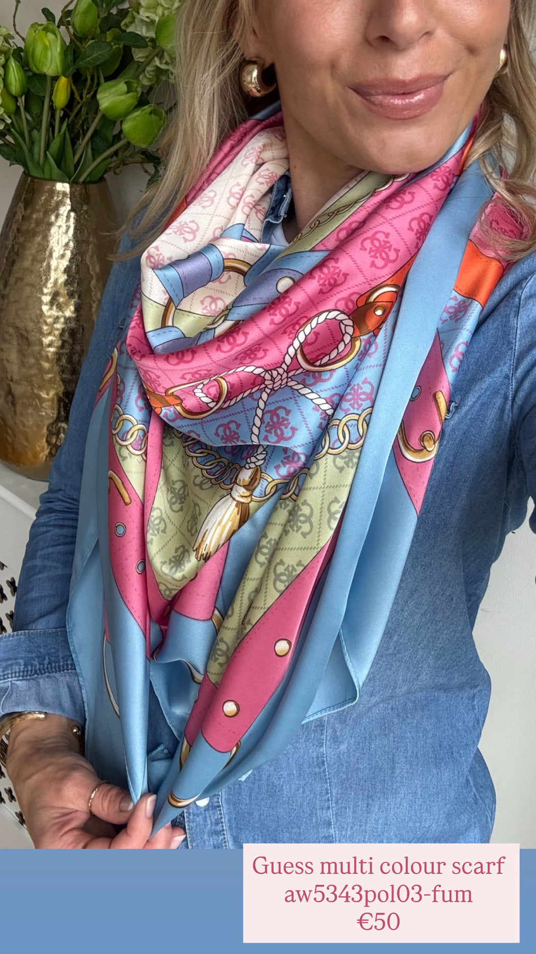 Guess multi colour scarf aw5343pol03-fum