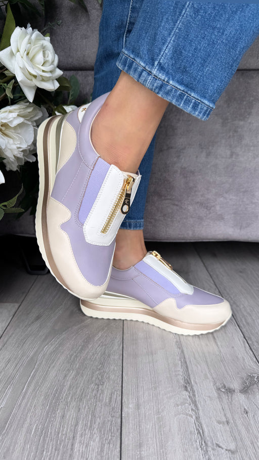 Begbroke Lavender Mash wedge sneaker