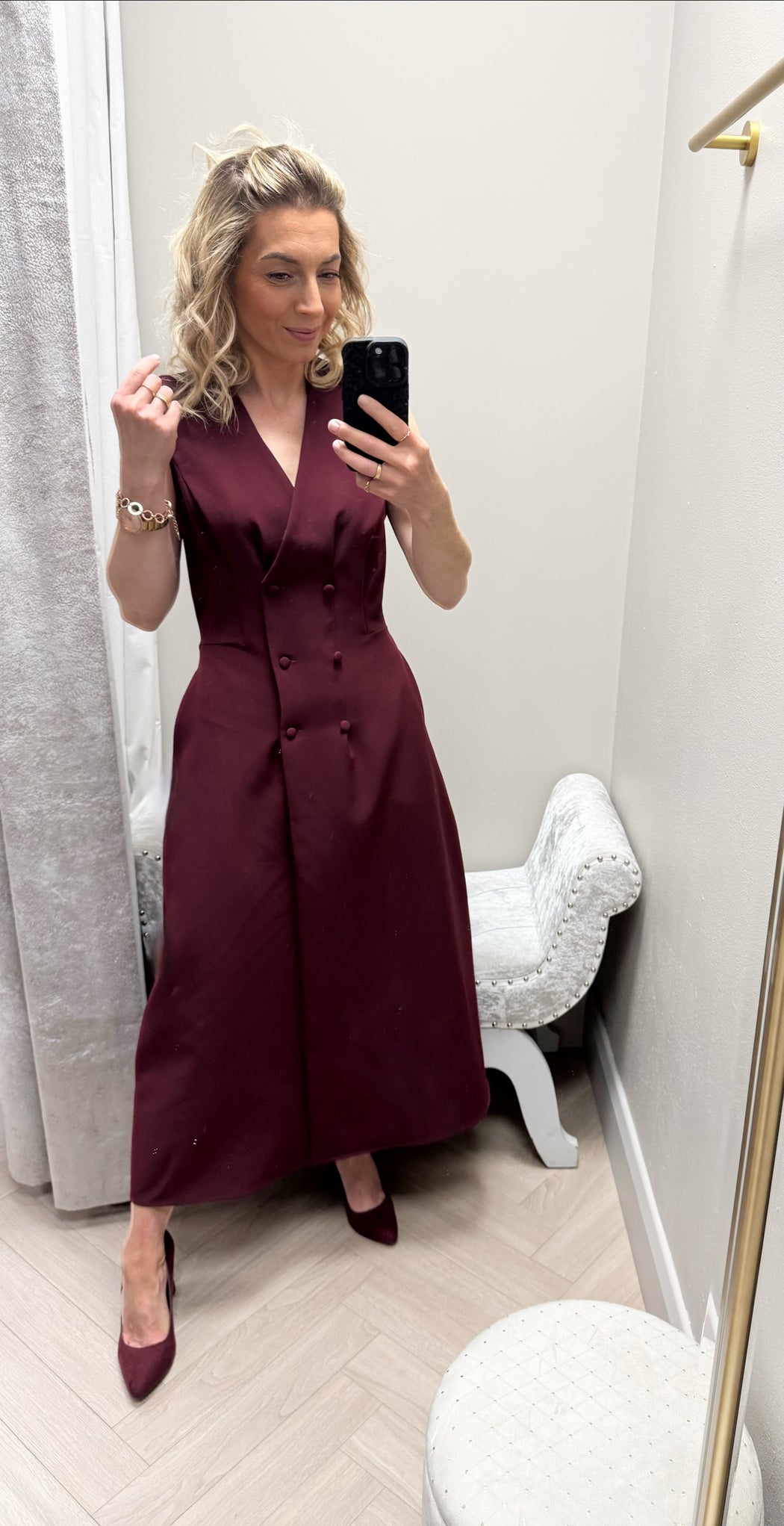Hazel Tailored Sleevless Midi Dress