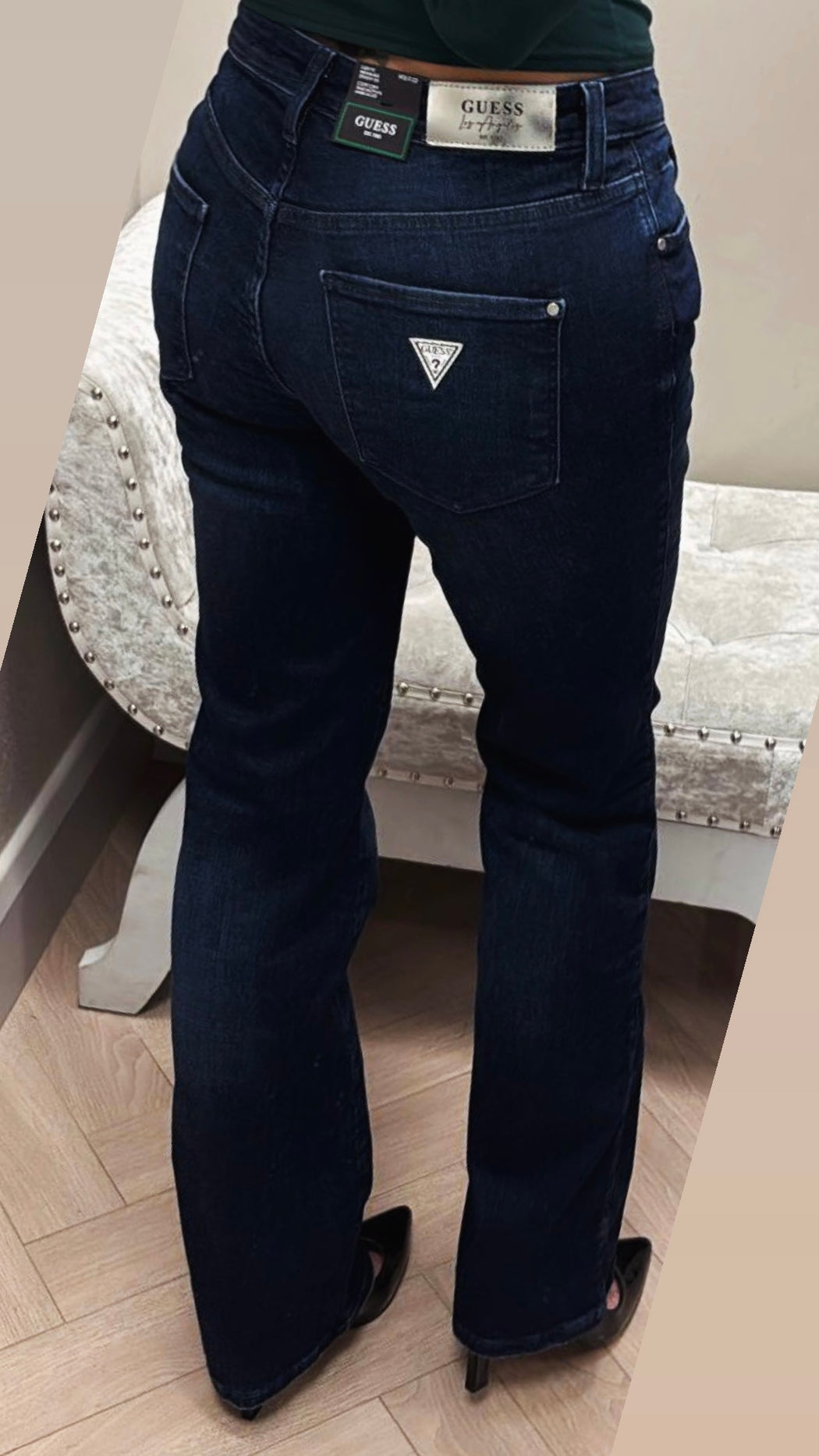 Guess Mid Rise Sexy Straight Jeans. W5BA15D0791