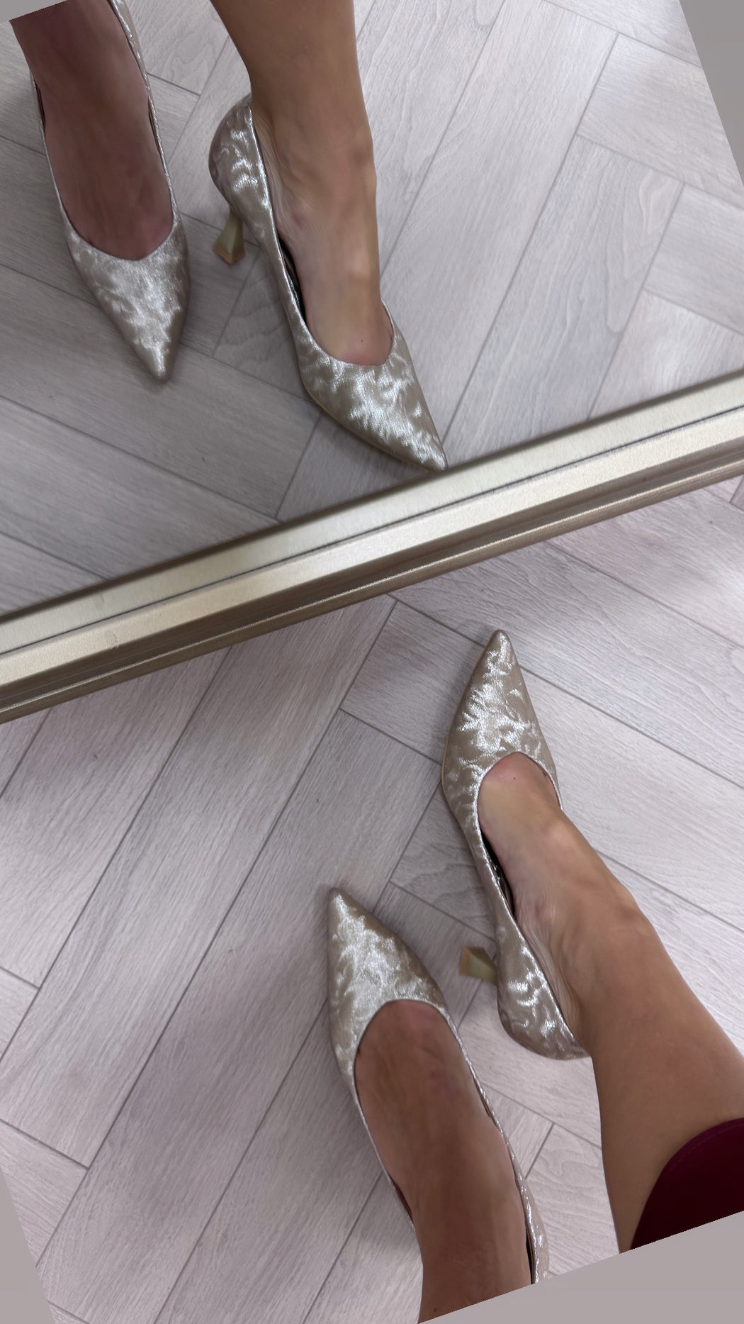 Boris Gold shimmer heels