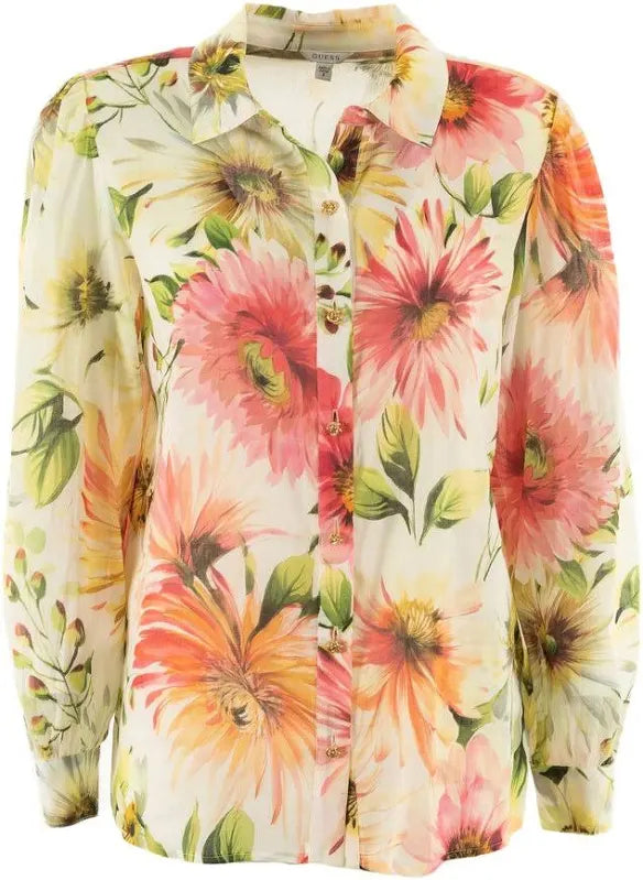 Guess peony floral shirt w5gh85wh6c0