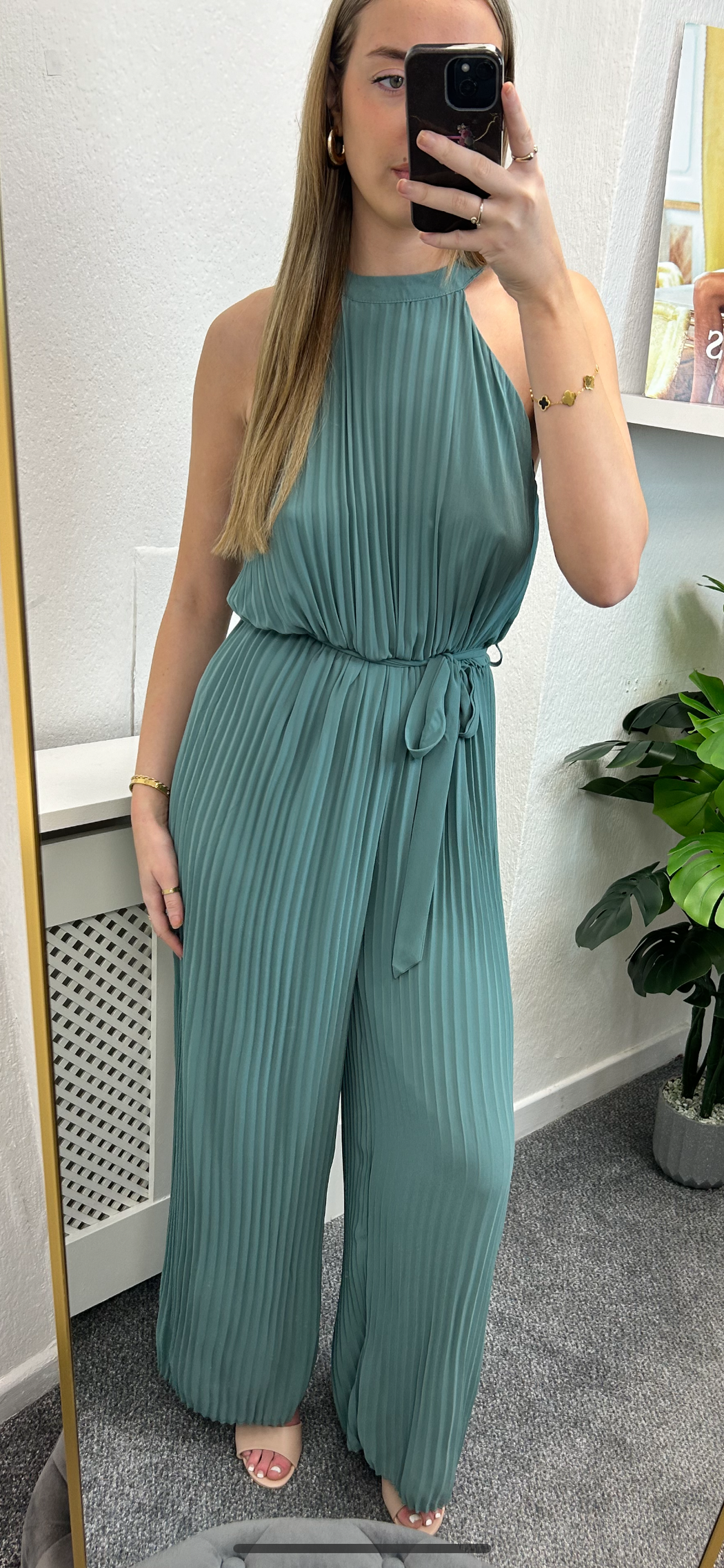 Fredi green jumpsuit