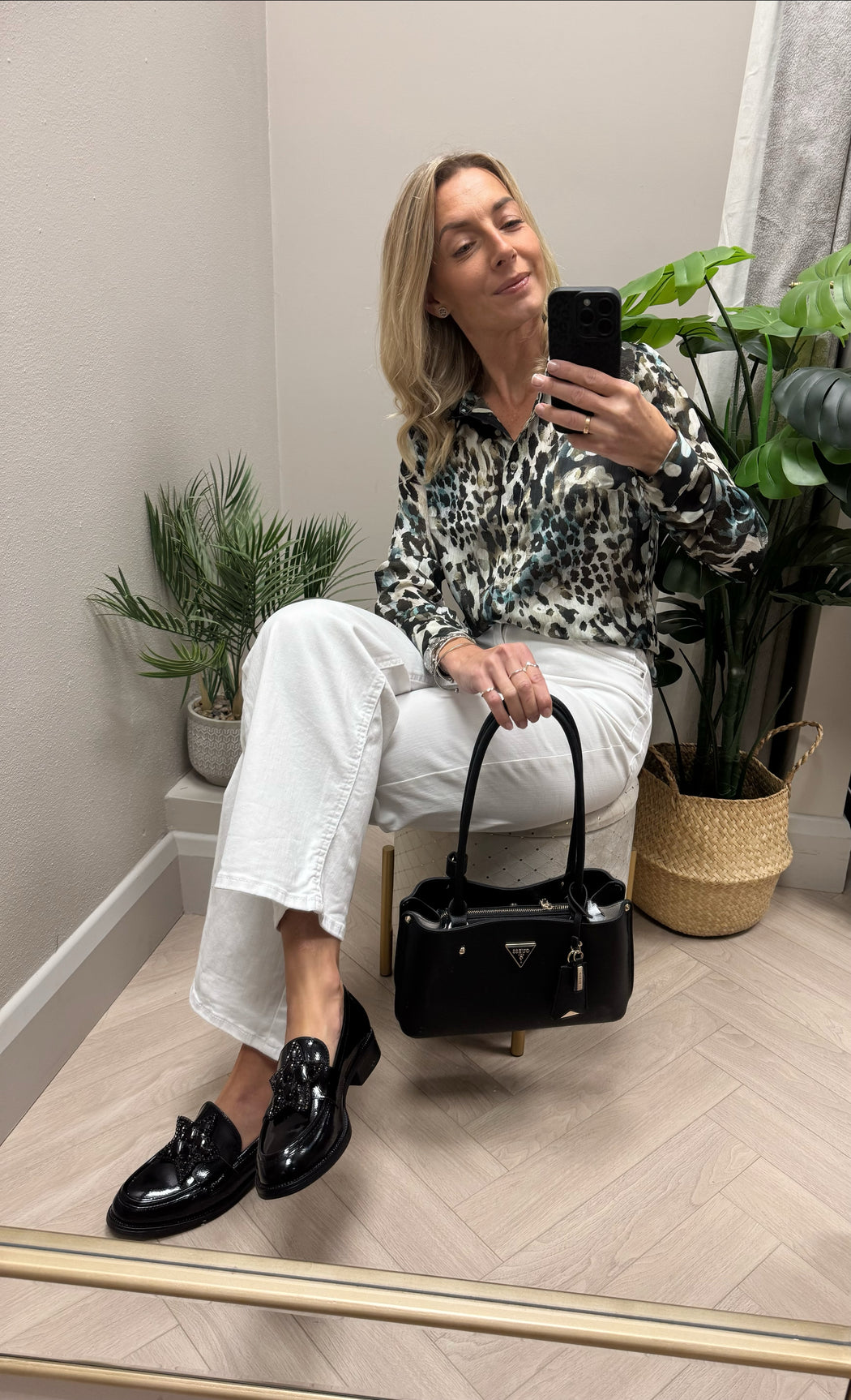 Guess black meridan shoulder bag