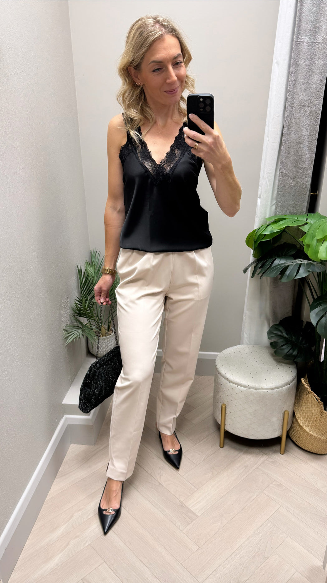 Guess cream Roberta trousers