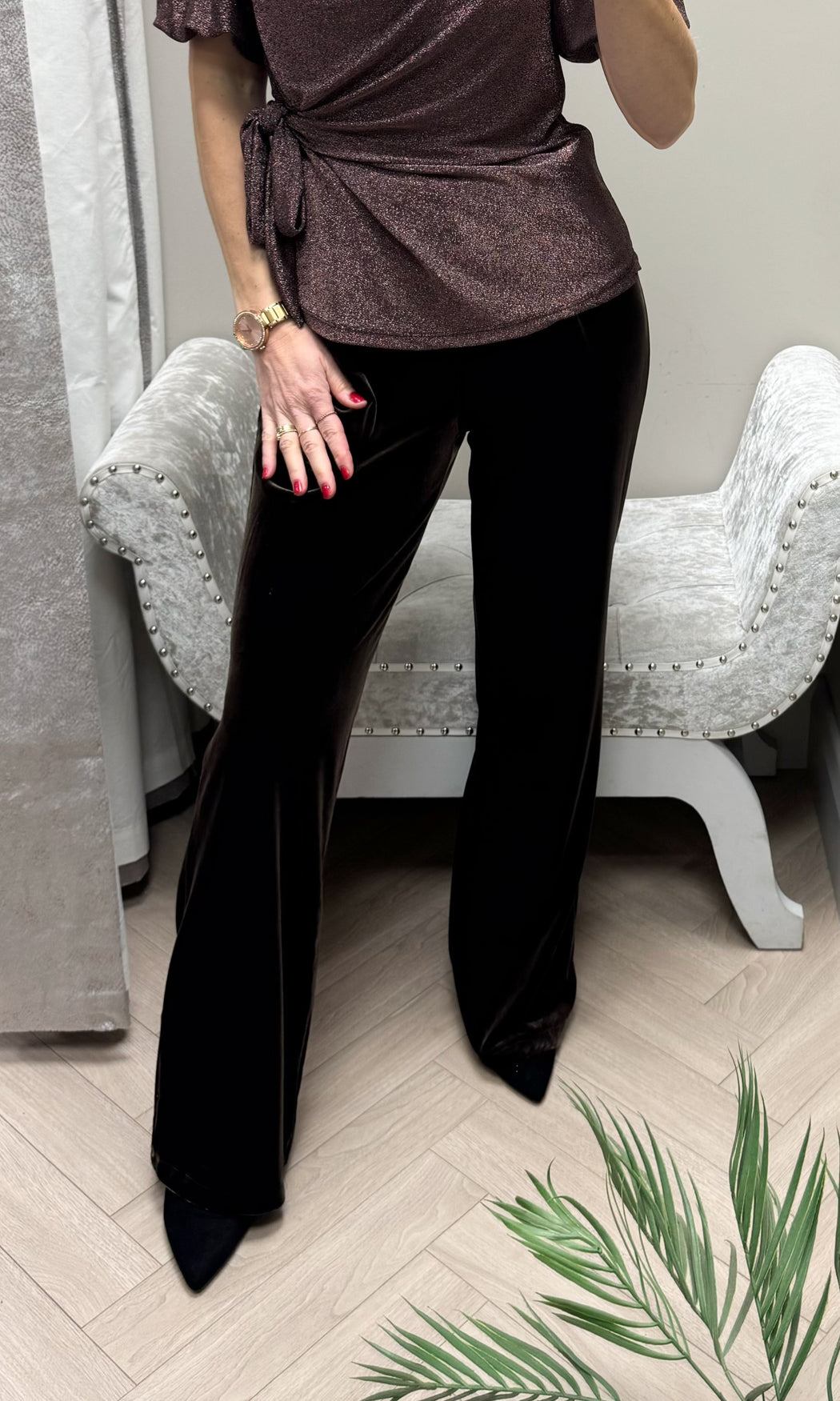 Paula brown velvet trs