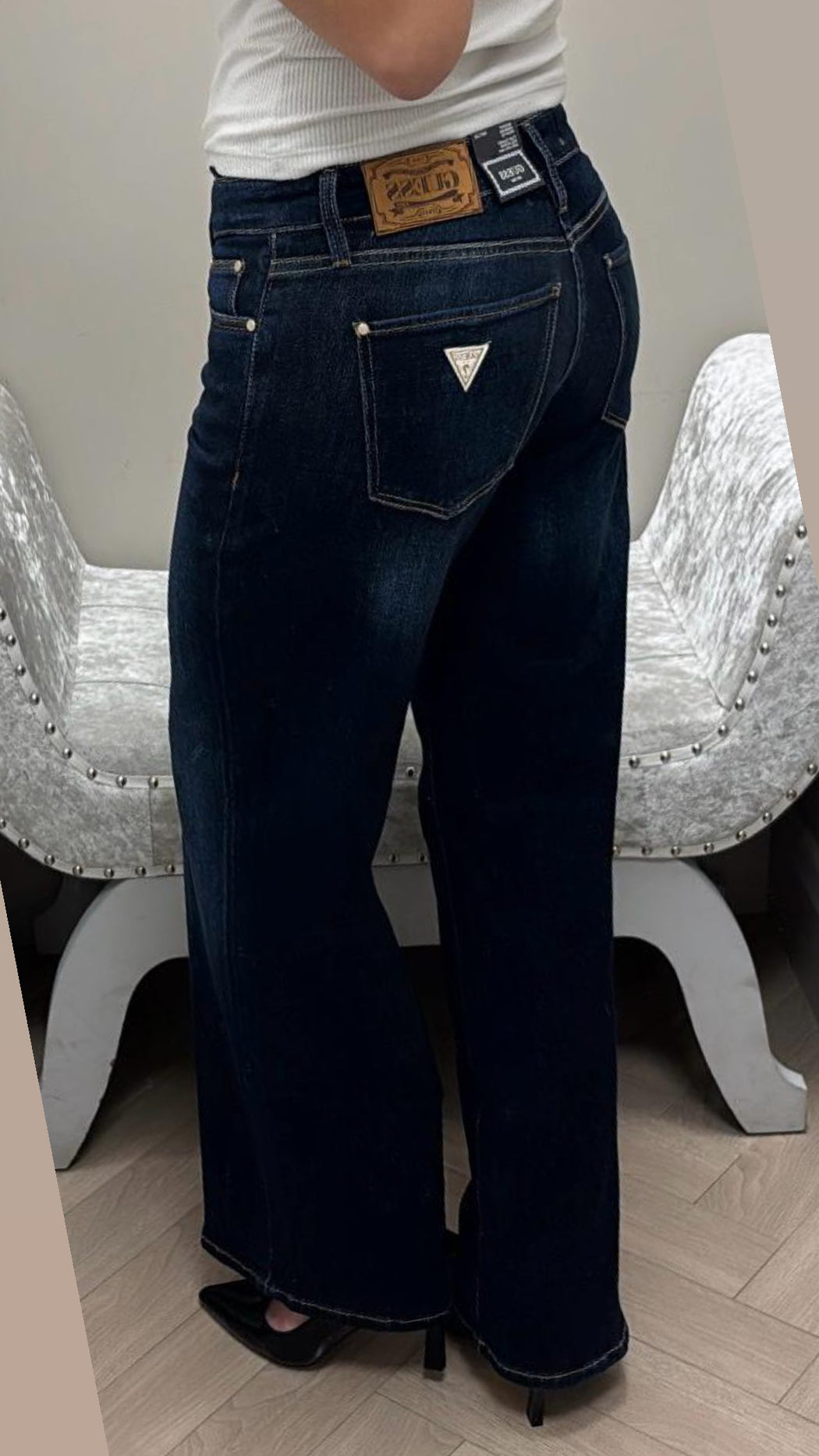 Guess palazzo mid wide leg jeans W5BA96D4U54