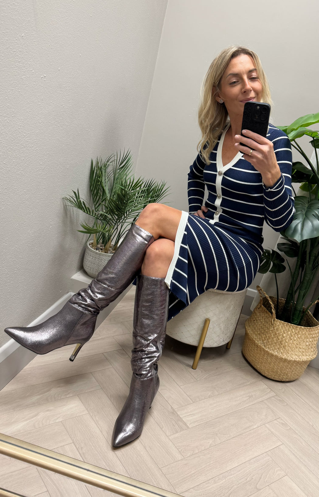 Guess stripped Andrea knit dress W5YK98z2YK2-F7BG