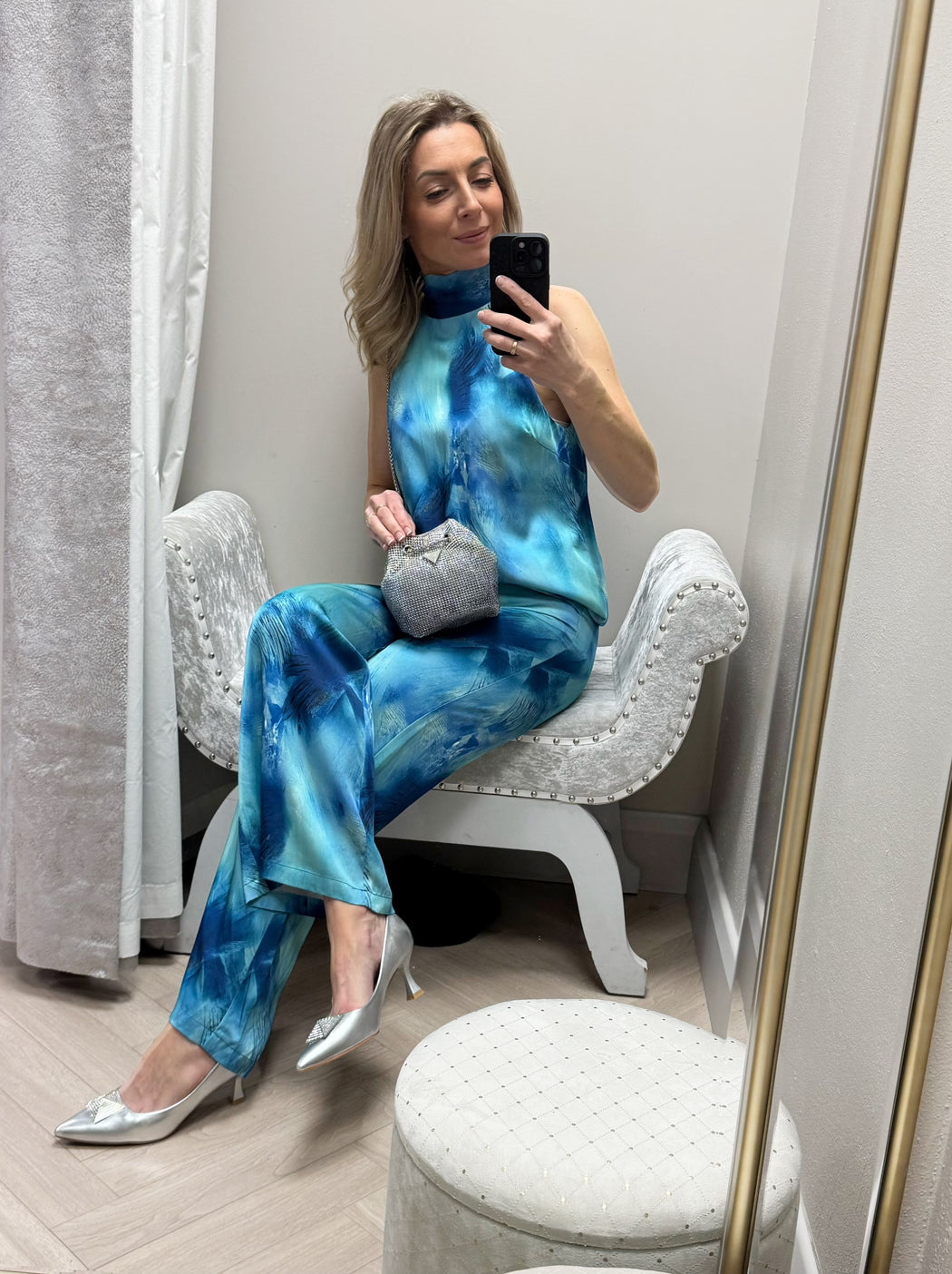 Guess ombré silver zalina mini pouch OY935075