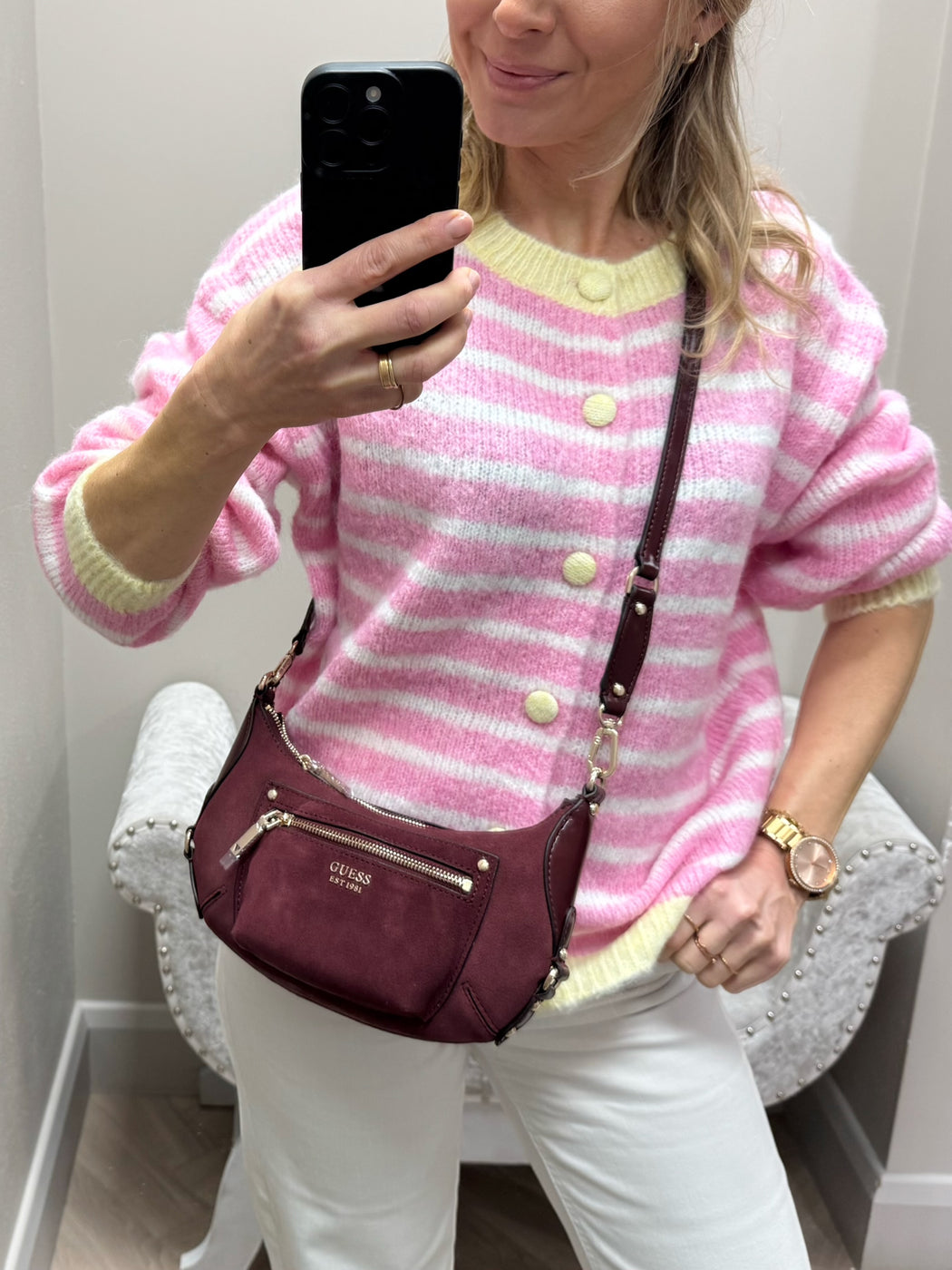 Emma pink /yellow cardigan