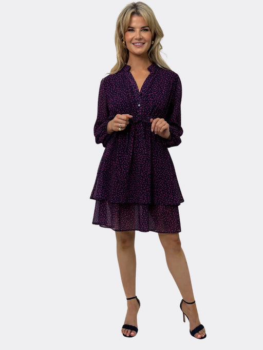 Latina purple navy  print dress