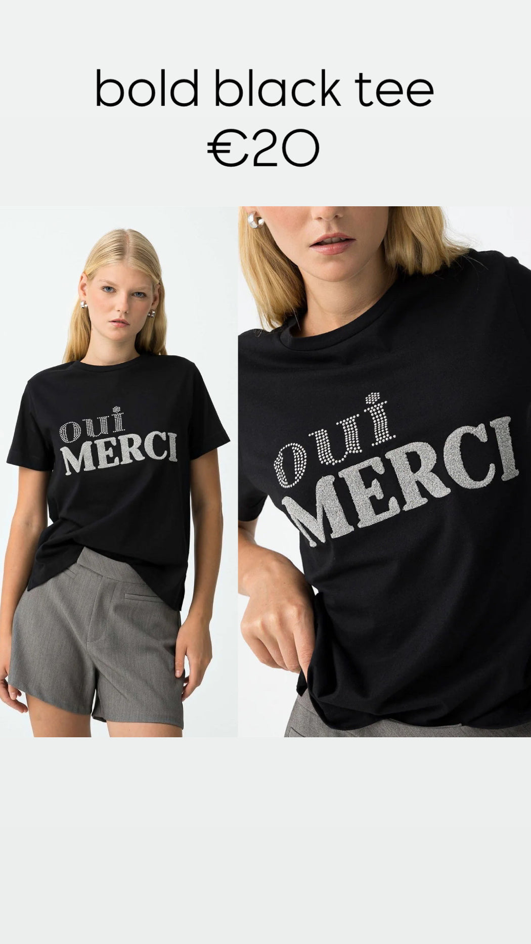 bold black tee