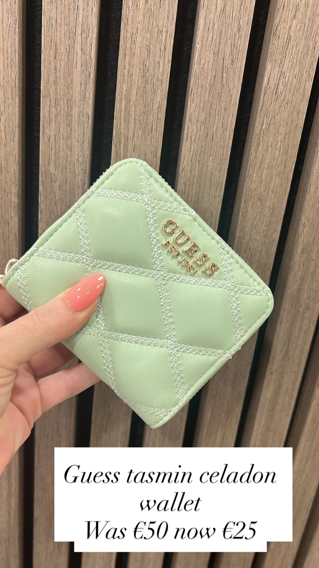 Guess tasmin celadon wallet