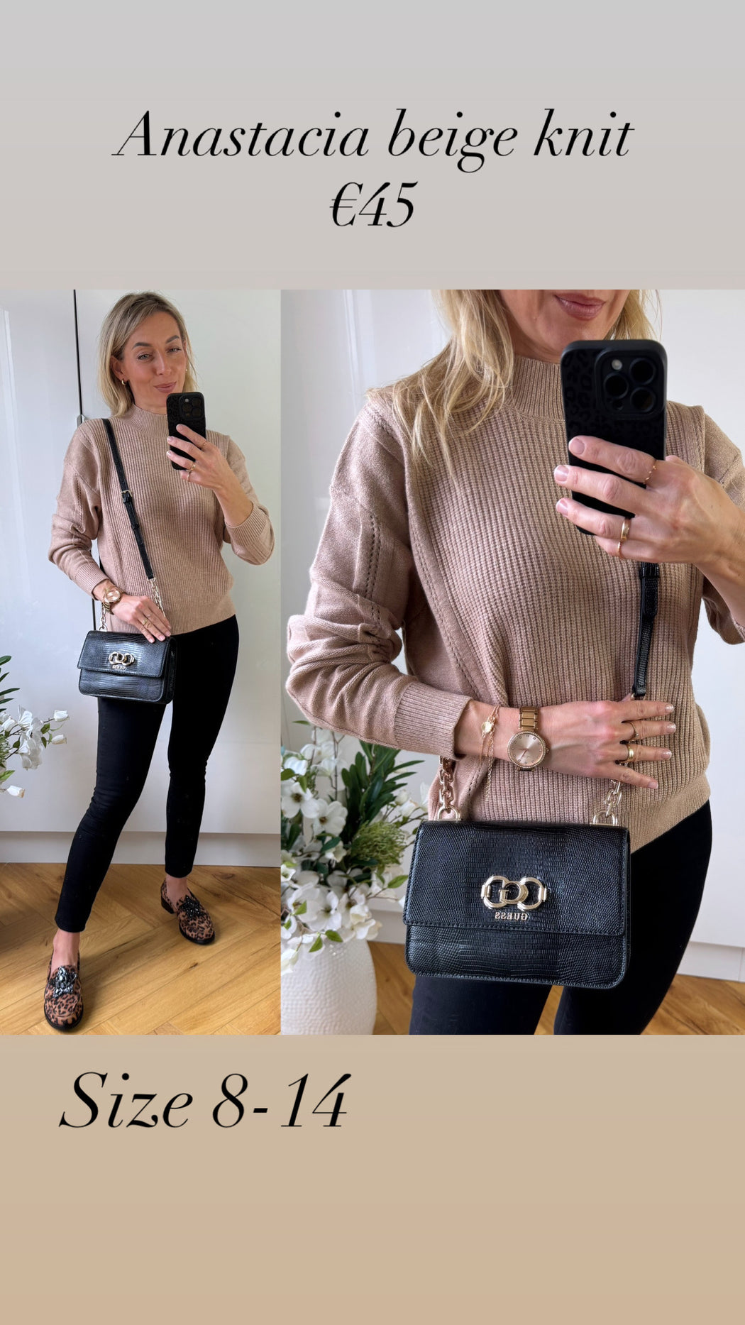 Anastacia beige knit
