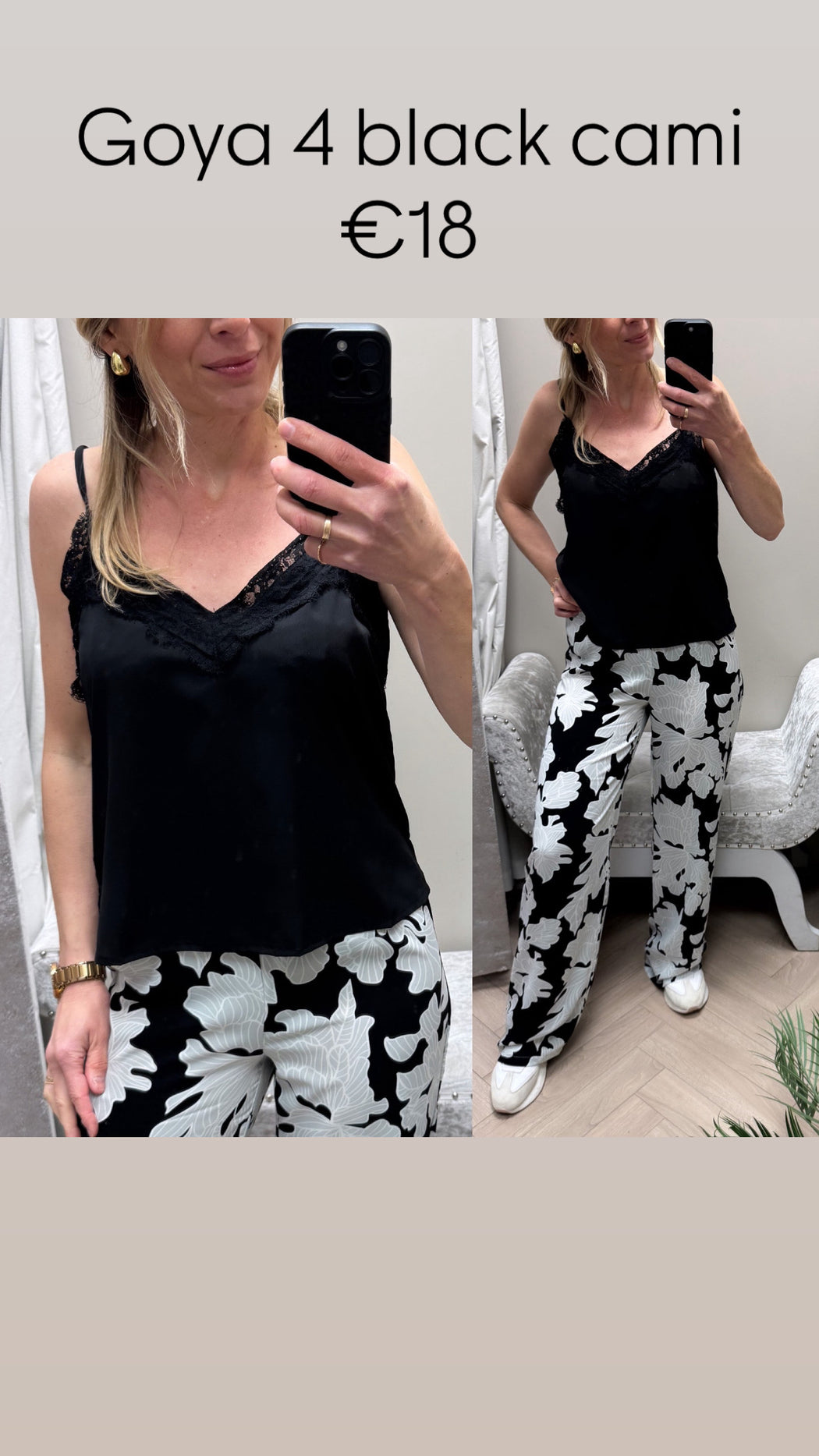 Goya 4 black cami